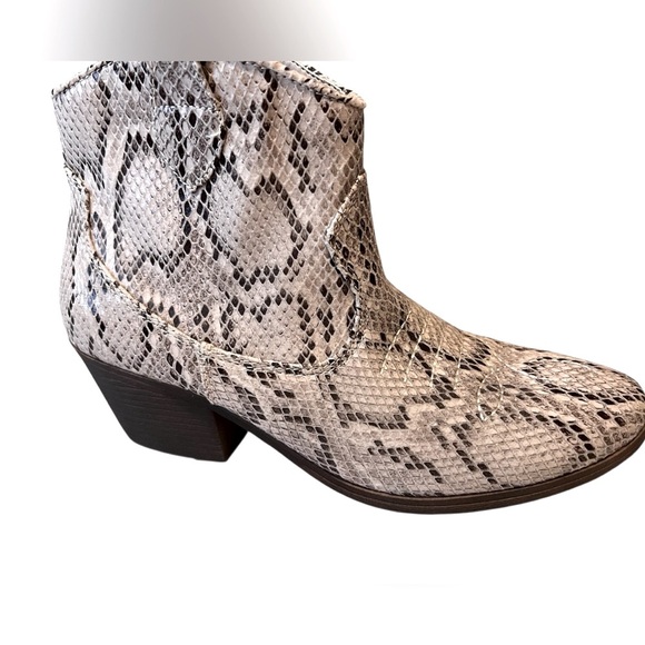 None Shoes - Snakeskin Ankle Boots
